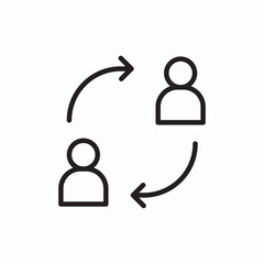 Poster - user exchange transfer icon vector sign