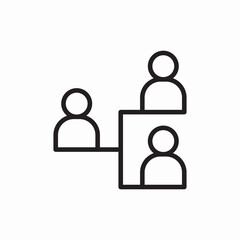Poster - group people meeting hierarchy icon vector sign