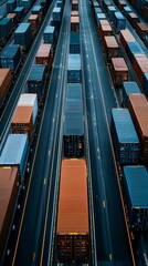 Poster - A close-up of a freight tracking system showing live updates of cargo movement across a global network