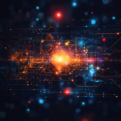Leinwandbilder - Vibrant abstract digital design showcases futuristic energy and technology concepts