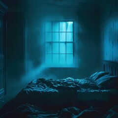Poster - Bedroom with a bed and a window