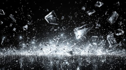 Poster - Futuristic Transition Masks, dynamic abstract motion graphics with monochrome block figures, perfect for smooth transitions in digital projects, versatile animated background templates