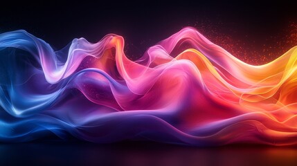 Poster - A black canvas comes alive with zipping neon lines