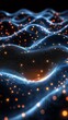 © Антон Сальников - Dynamic digital wave abstract technology visualization in 3D graphics studio, showcasing futuristic art with a close-up motion concept