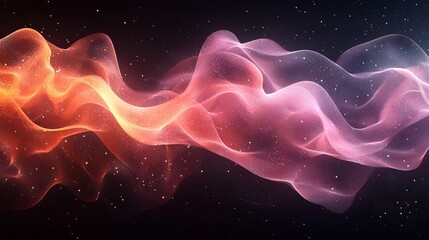 Poster - Shimmering waves in vibrant colors dance dynamically