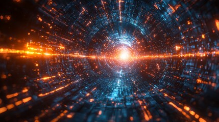 Poster - Through dynamic motion graphics, embark on a futuristic journey into the abstract digital realm