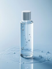 Aufkleber - Droplets intensifying the effectiveness of sanitizer in eliminating bacteria in a clean environment. Generative AI