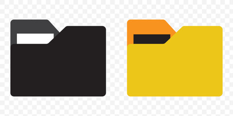 Poster - set of icon folder computer file colourful document binder data archive, modern simple 3d yellow blue black flat vector symbol for website design logo application ui isolated dictionary access. eps 10