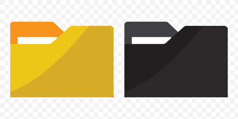 Poster - set of icon folder computer file colourful document binder data archive, modern simple 3d yellow blue black flat vector symbol for website design logo application ui isolated dictionary access. eps 10