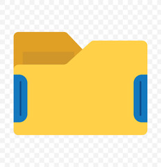 Poster - File folder icon set. Design for app, logo etc. File folder in flat style. Vector eps 10. 