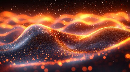Poster - Amazing visual effects are achieved by dynamic light waves in a digital world