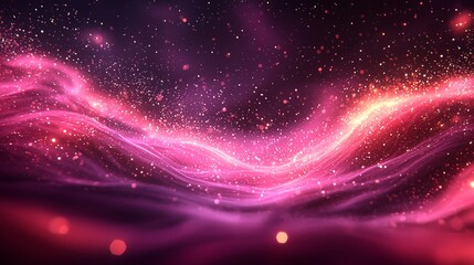 Poster - Dynamic wave motion in digital space, vibrant visual art with a close-up of energy flow