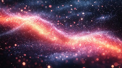Poster - In digital space, vibrant visual art captures a close-up of dynamic wave motion and energy flow