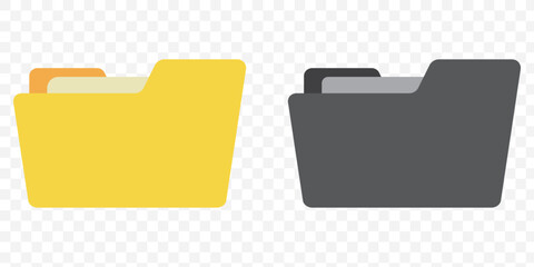 Poster - File folder icon simple vector symbol. File folder icon Vector set outline. eps 10.