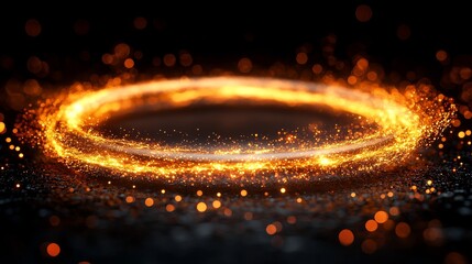 Poster - Dynamic energy swirl animation set in a digital realm video art with a dark background, focusing on a close-up visual concept to engage viewers