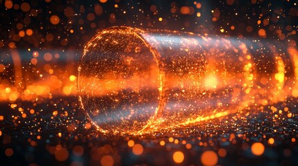 Poster - An innovative digital pipe design comes to life in a futuristic viewpoint, presented as a high-tech concept in a virtual environment with 3D animation