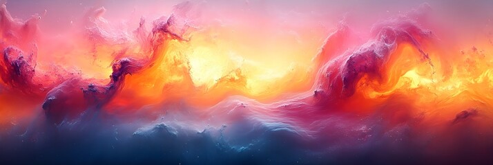Wall Mural - a background of a bold gradient merging neon yellow with electric pink.