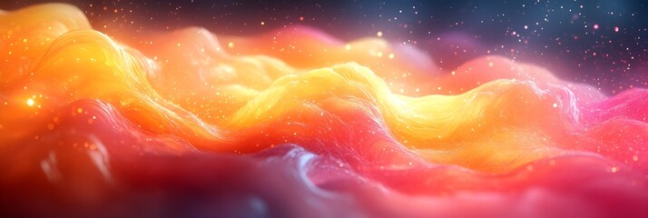 Wall Mural - a background of a bold gradient merging neon yellow with electric pink.
