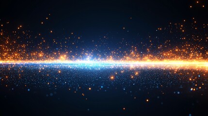 Poster - Creative projects and digital displays are enhanced by dynamic blue light streaks that create a captivating futuristic backdrop