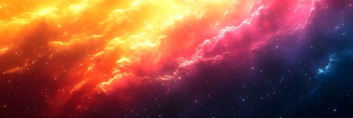 Wall Mural - a background of a bold gradient merging neon yellow with electric pink.