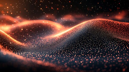 Poster - A global corporation embraces dynamic light patterns and sparkling effects in a digital art abstract environment within a virtual space conceptual design