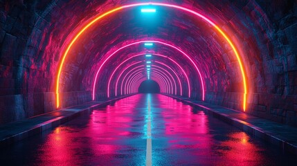 Poster - edm music animation featuring a retro abstract glowing star tunnel video. seamless sci-fi flight tun