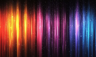 Poster - Abstract rainbow gradient on black, a creative illustration featuring a多彩 texture suitable for backgrounds, wallpapers, overlays, etc