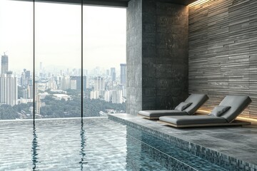Poster - A 3D representation of a home's interior without furniture