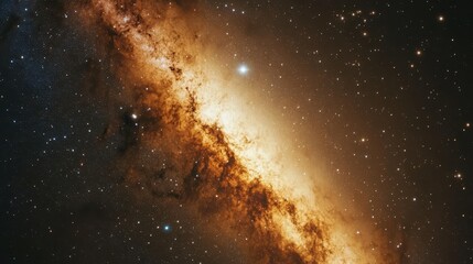 Wall Mural - a glowing milky way with scattered stars