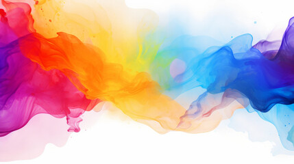 Abstract watercolor gradient on white background.
