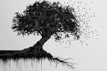 Poster - Stock is showcased in a technological tree format with a white background