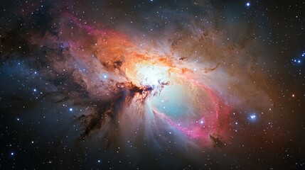 Wall Mural - a cosmic nebula with swirling gas and stars