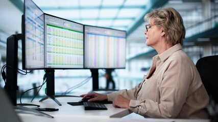 Poster - Computer Spreadsheet Data Analyst Woman