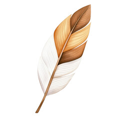 Poster - Elegant Natural Feather Design in Shades of Brown and Cream