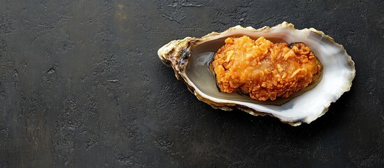 Aufkleber - fried oyster. with copy space image. Place for adding text or design