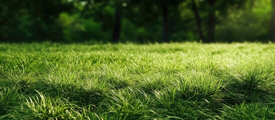 Leinwandbilder - grass field backdrop lush green grass green backdrop. with copy space image. Place for adding text or design