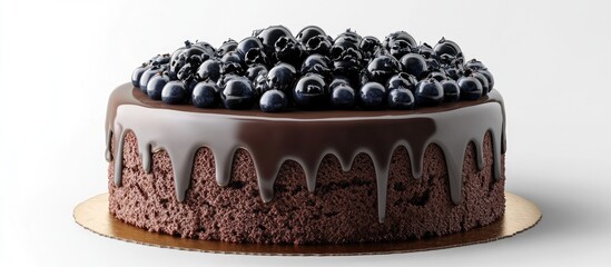 Aufkleber - Blueberry chocolate cake. with copy space image. Place for adding text or design