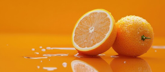 Aufkleber - orange. with copy space image. Place for adding text or design