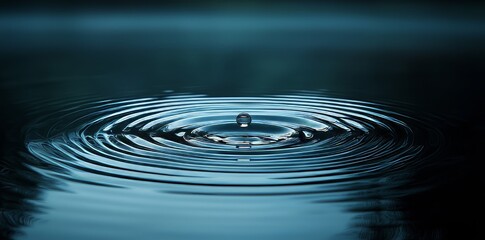 Aufkleber - Marvel at the calming blue ripples in an enchanting 4K animation loop. The smooth and serene visual effects