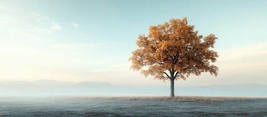Leinwandbilder - Solitary tree. with copy space image. Place for adding text or design