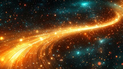 Aufkleber - A vibrant flash of moving lights filled with energy