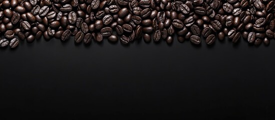 Leinwandbilder - Coffee bean backdrop Space for caption. with copy space image. Place for adding text or design