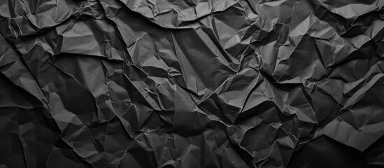 Canvas Print - Crumpled black paper texture background Creative Design Templates. with copy space image. Place for adding text or design