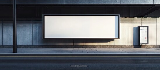 Aufkleber - Large empty billboard on a street wall with banners allowing space to add your own text. with copy space image. Place for adding text or design