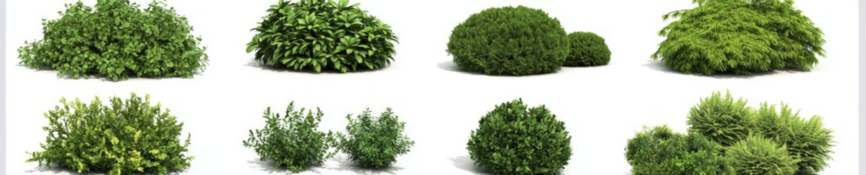 bush 3D image with transparency, suitable for illustrations, digital design, architectural visualization