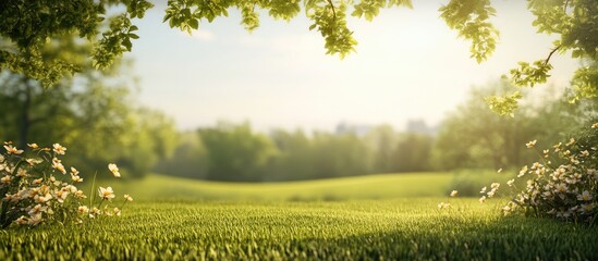 Poster - blurred natural scenery backdrop. with copy space image. place for adding text or design