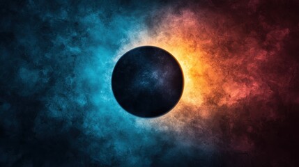 Wall Mural - Celestial Body in a Nebula Cosmic Encounter