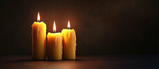 Aufkleber - advent candles lit. with copy space image. Place for adding text or design