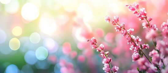 Aufkleber - Defocused abstract background of a flower field. with copy space image. Place for adding text or design
