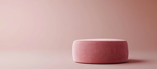 Poster - pink pouf box. with copy space image. Place for adding text or design